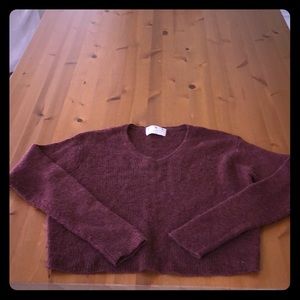 INC petite v-neck, long-sleeve sweater